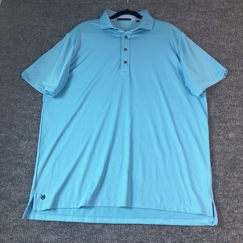 Greyson Polo Shirt Mens XL Blue Wolf Logo
Performance Golf Sport Modern Top